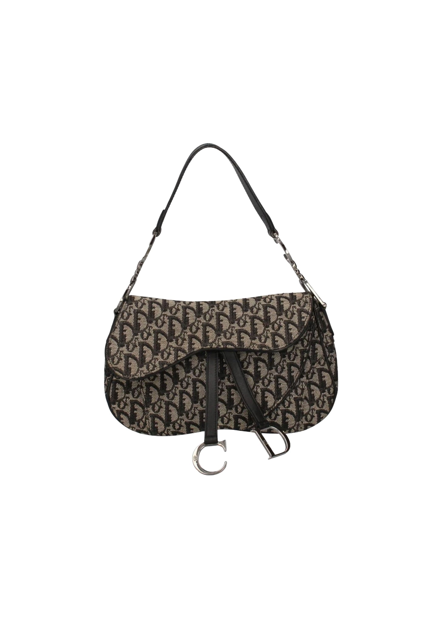 DIOR BLACK DOUBLE SADDLE BAG