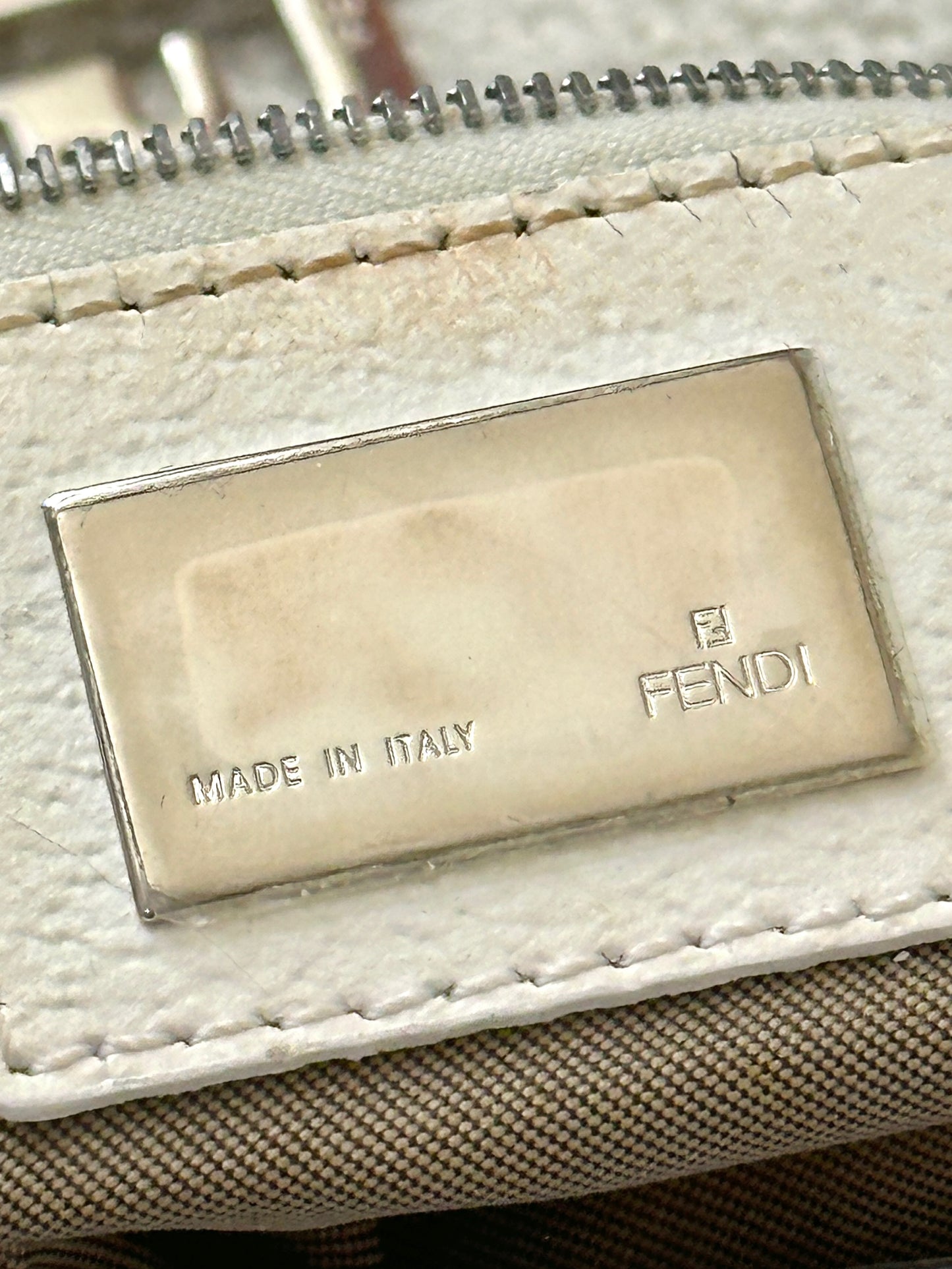 FENDI BABY BLUE OYSTER SHOULDER BAG
