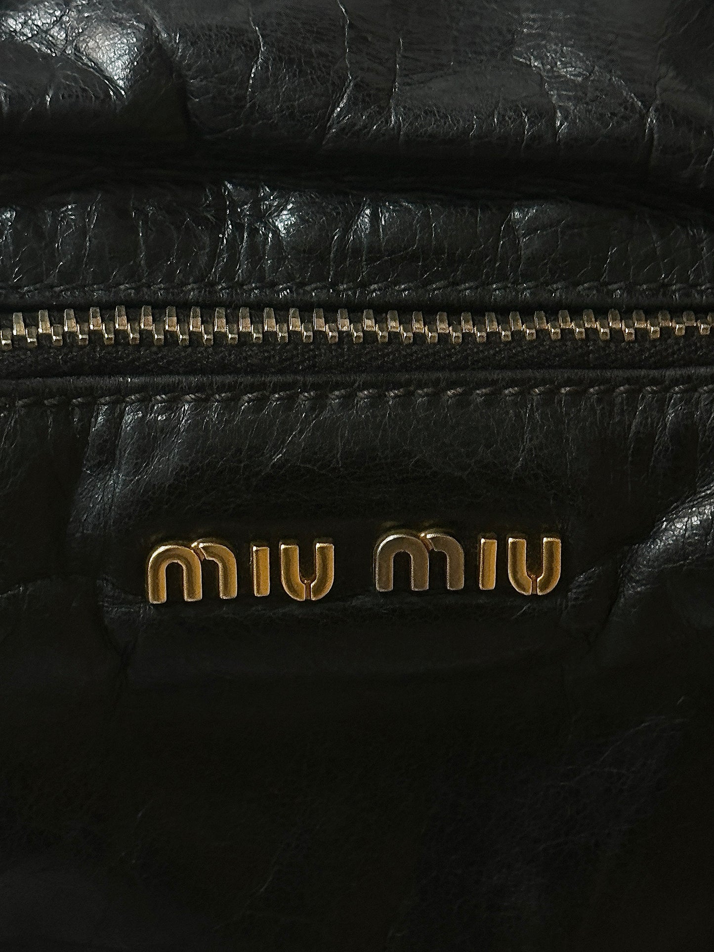 MIU MIU VITELLO LUX TWO WAY TOTE BAG
