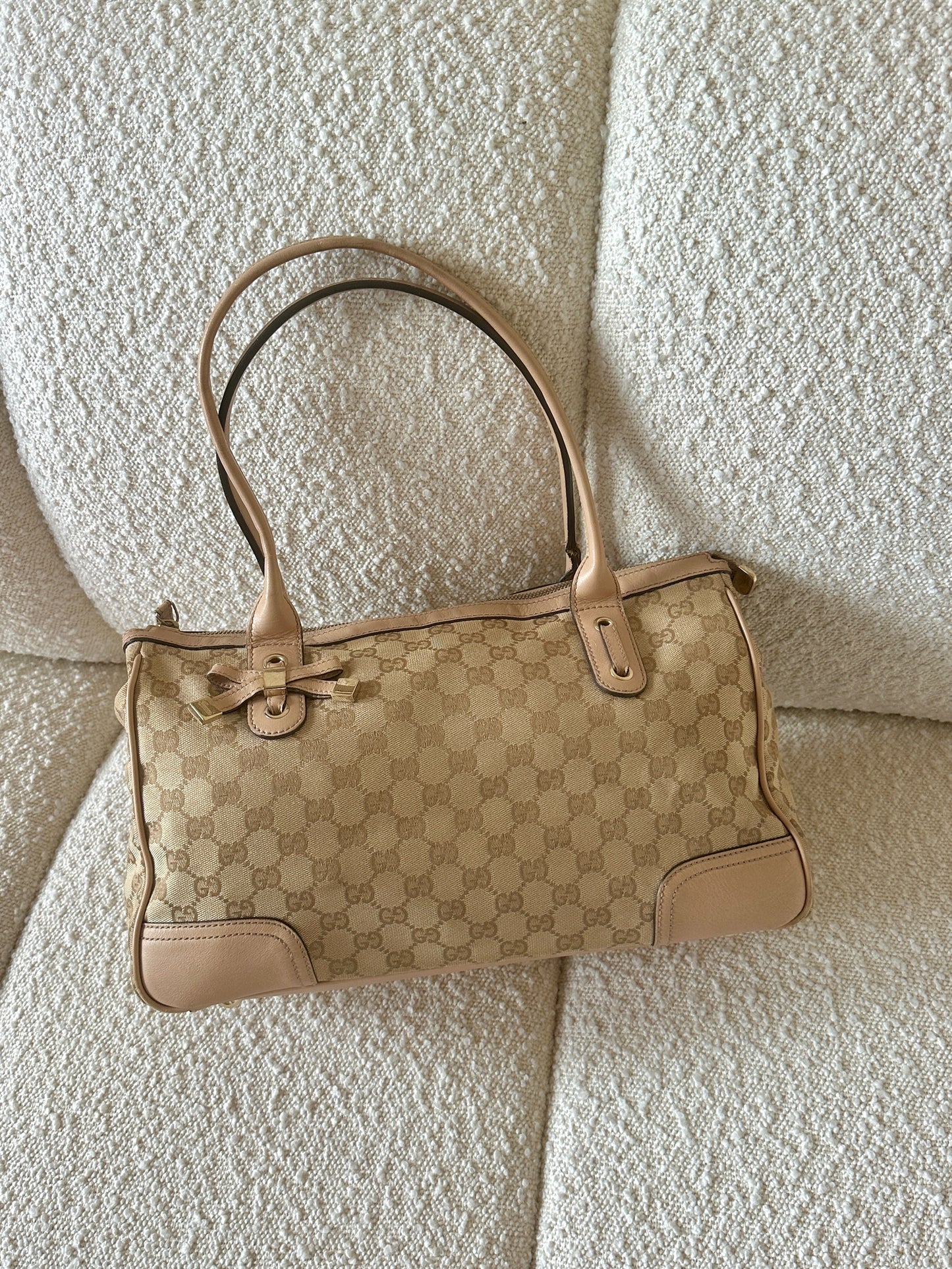 GUCCI PRINCY RIBBON GUCCISSIMA TOTE BAG