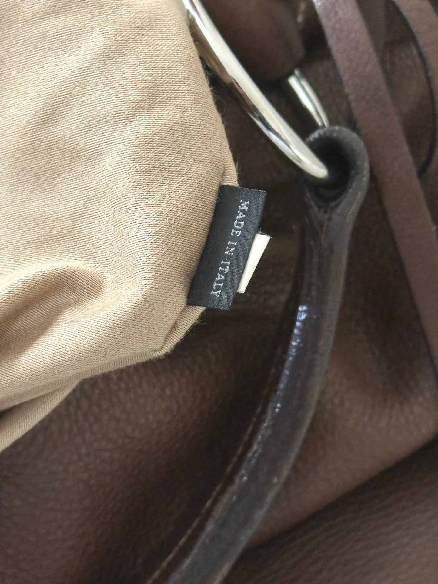 MIU MIU VITELLO BOW LEATHER HOBO BAG