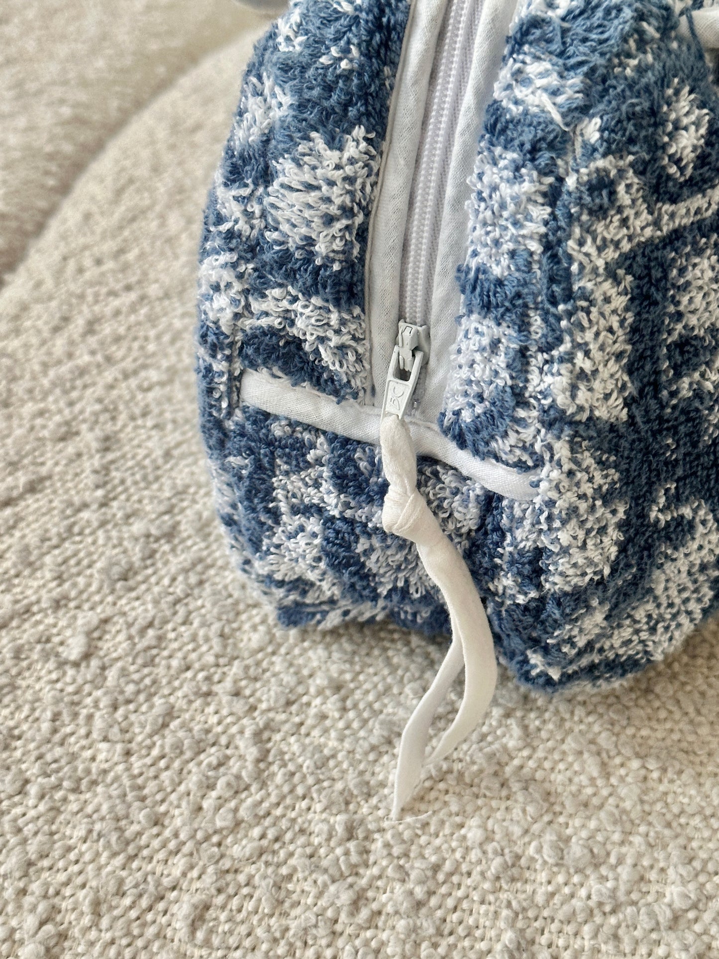 DIOR MINI TERRY BLUE MONOGRAM CLOTH BAG