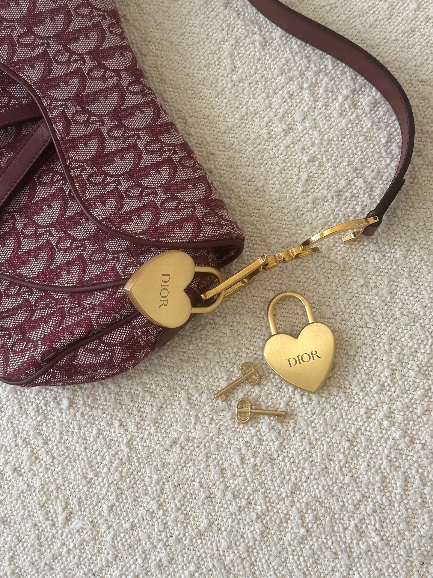 DIOR BFF LOVE LOCK AND KEY BAG CHARM