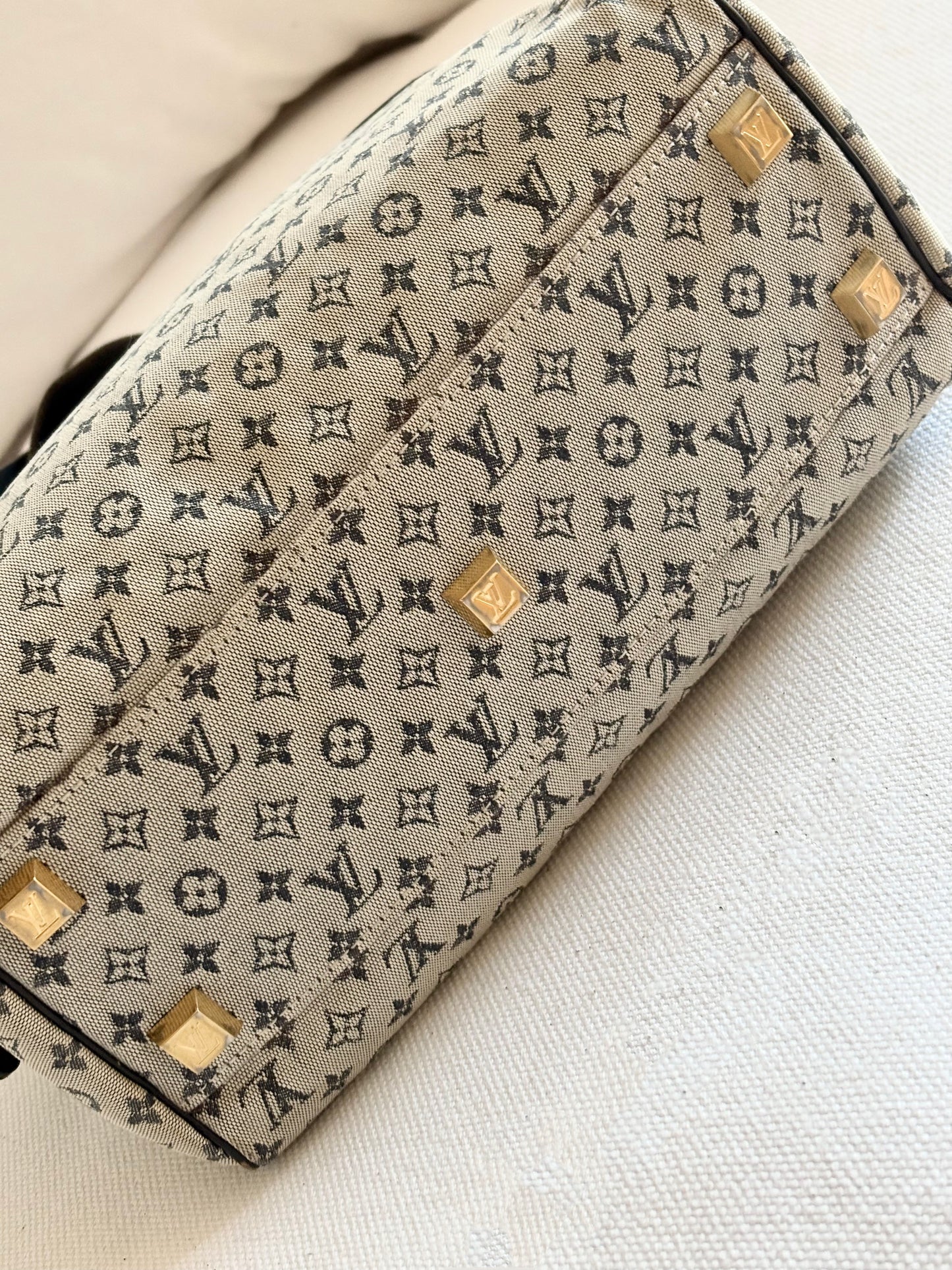 LOUIS VUITTON MONOGRAM MINI LIN CANVAS JOSEPHINE BAG