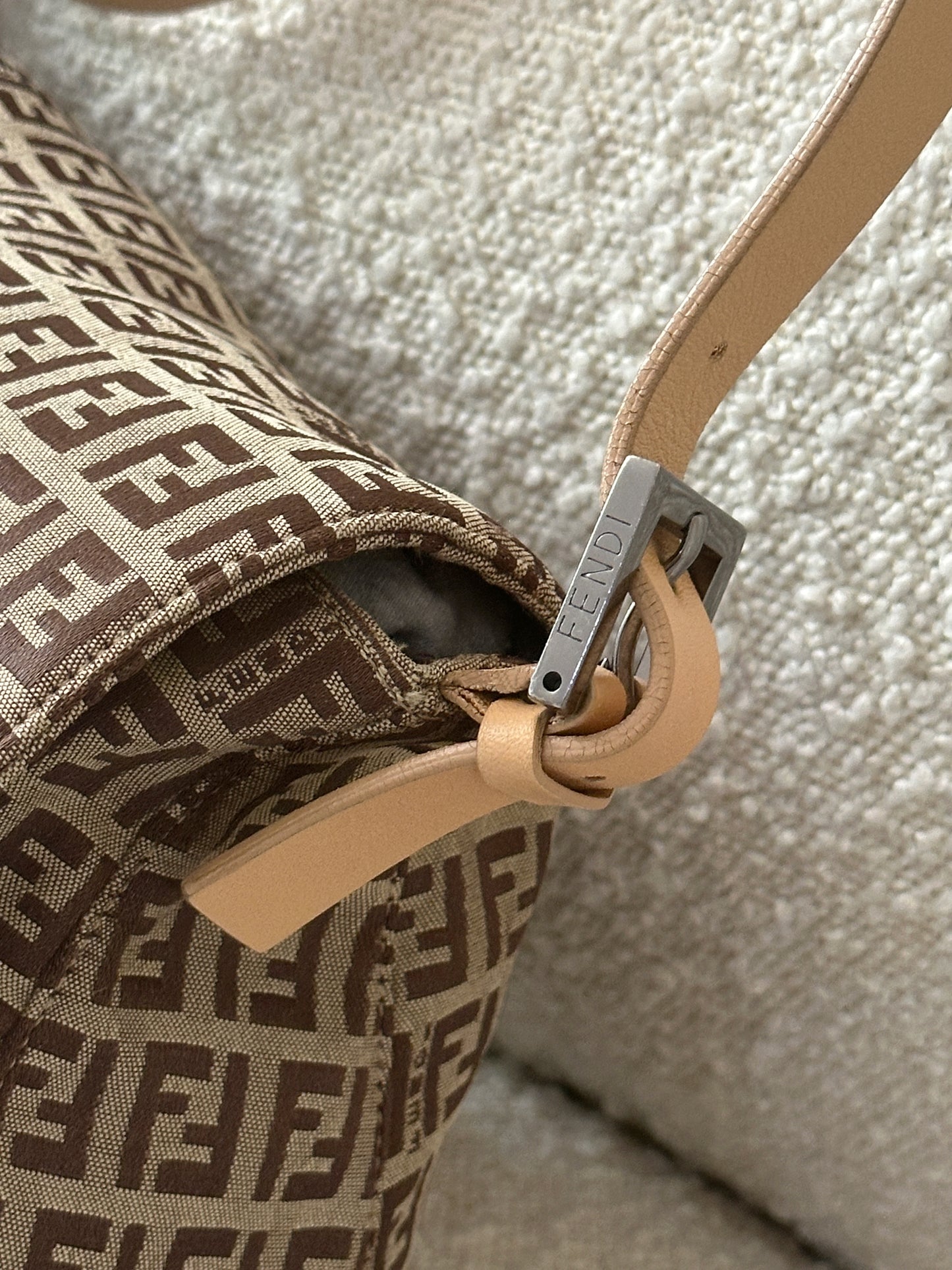 FENDI ZUCCHINO MAMMA BAGUETTE SHOULDER BAG