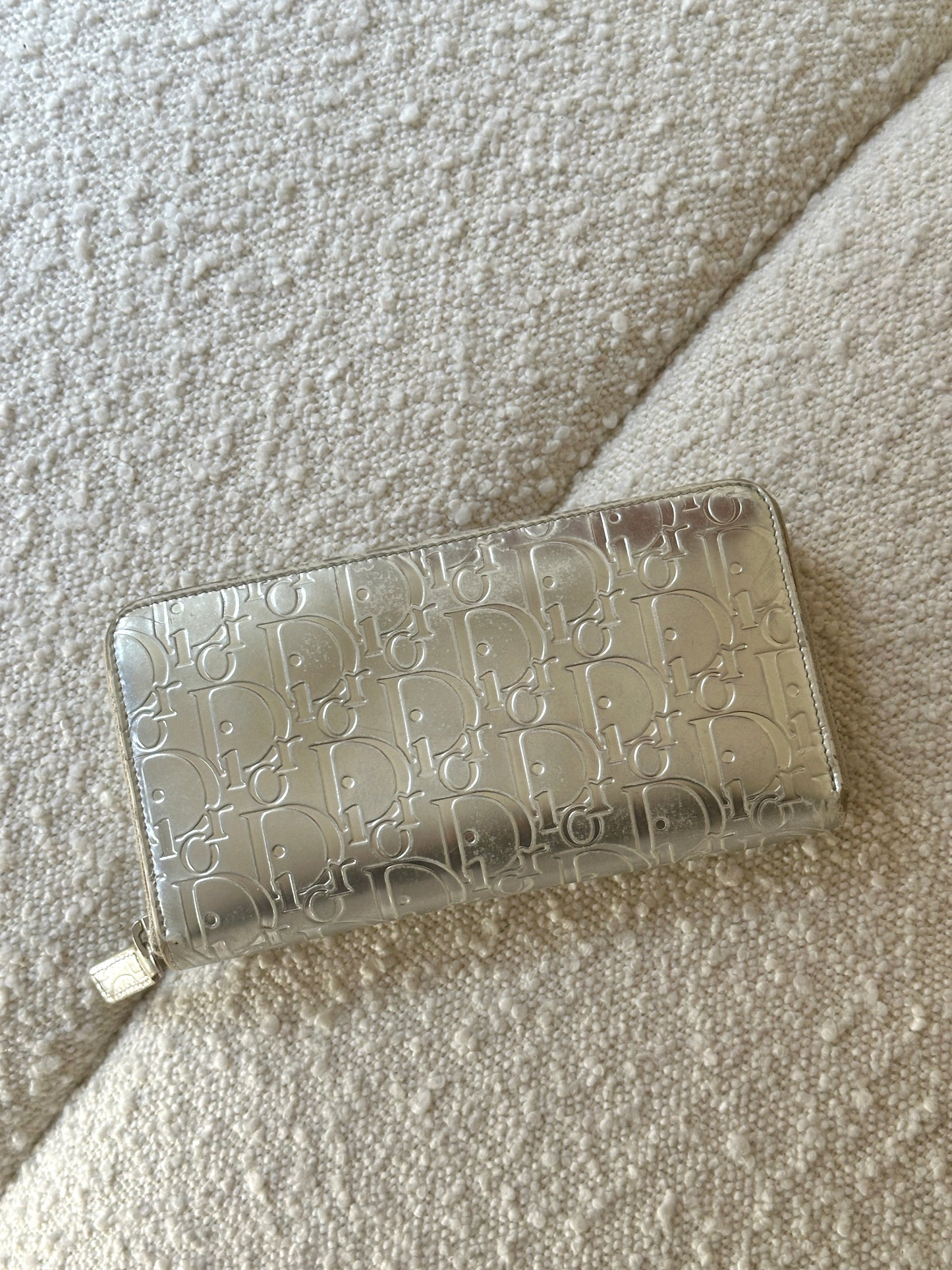 DIOR SILVER DIORISSIMO ZIP WALLET