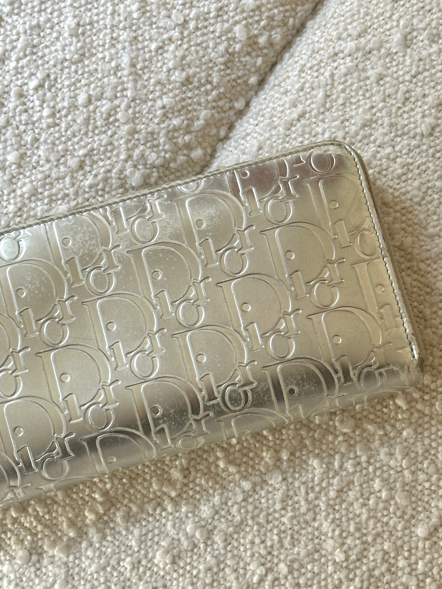 DIOR SILVER DIORISSIMO ZIP WALLET