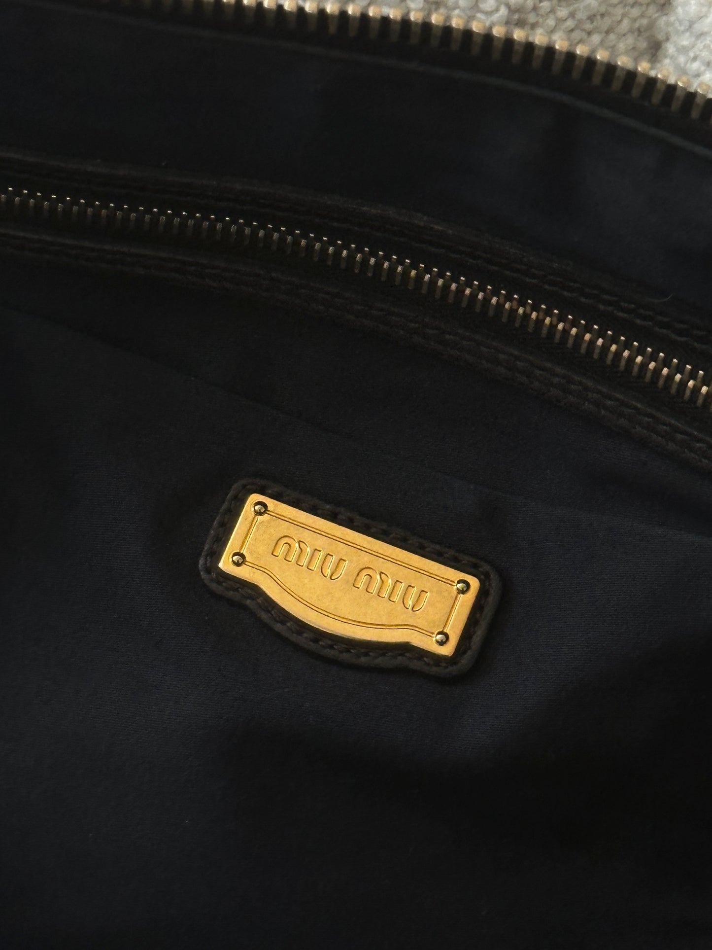 MIU MIU VITELLO LUX TWO WAY TOTE BAG