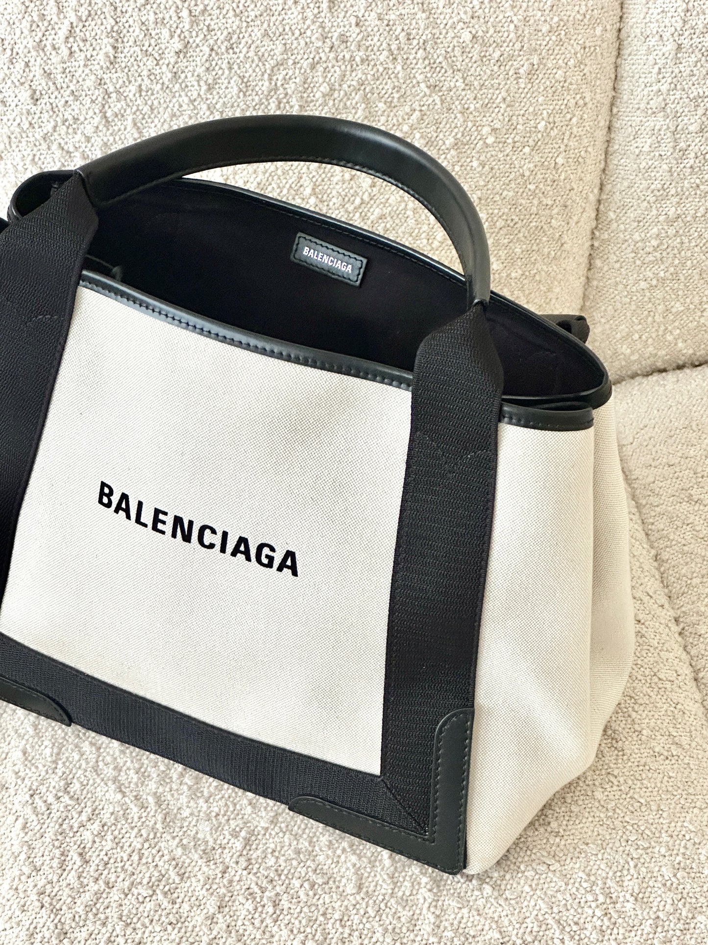 BALENCIAGA CABAS SMALL CANVAS TOTE BAG