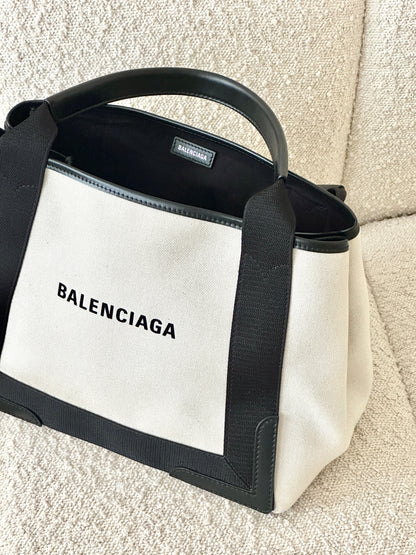 BALENCIAGA CABAS SMALL CANVAS TOTE BAG