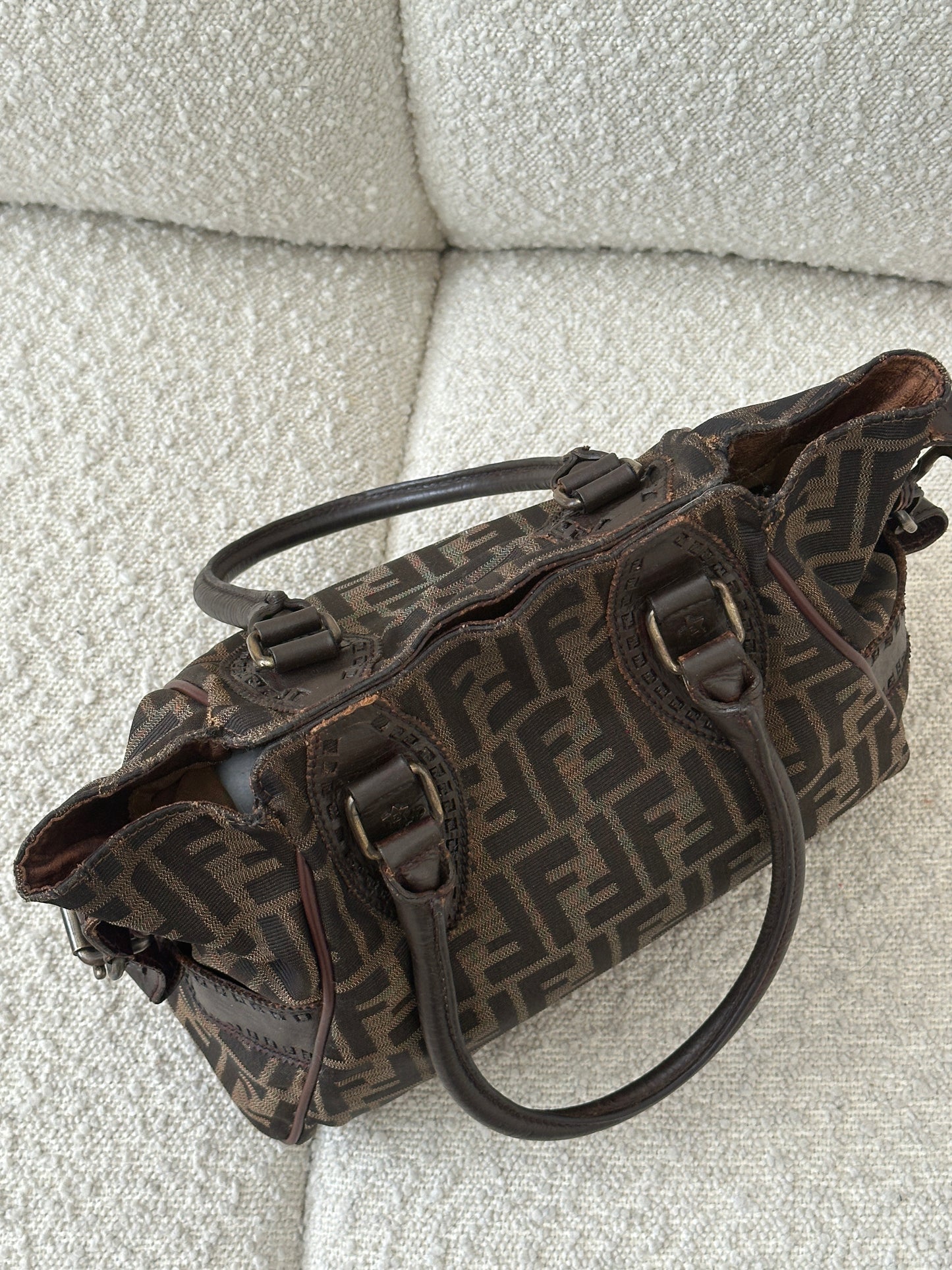 FENDI ETNICO ZUCCA CANVAS TOTE BAG