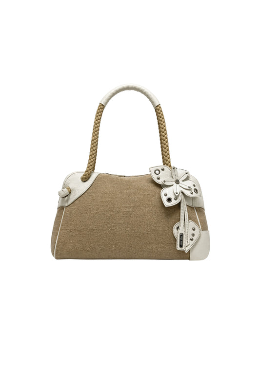 MIU MIU ARCHIVE FLOWER LEATHER SHOULDER BAG