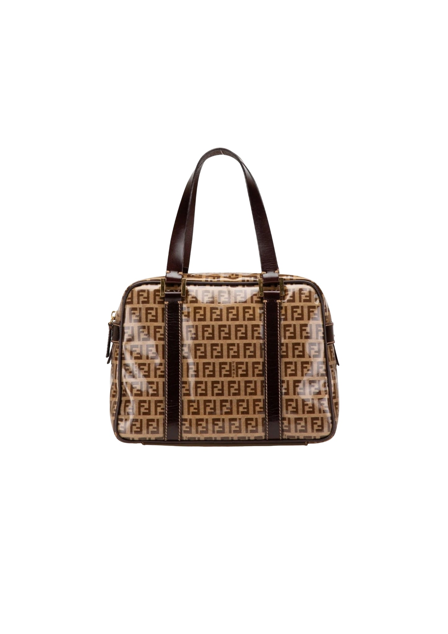 FENDI ZUCCHINO PATENT TOP HANDLE BAG
