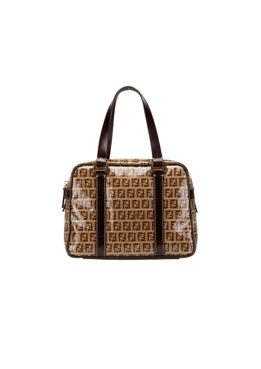 FENDI ZUCCHINO PATENT TOP HANDLE BAG