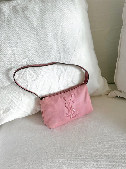 YSL RIVE GAUCHE MINI CANVAS SHOULDER BAG