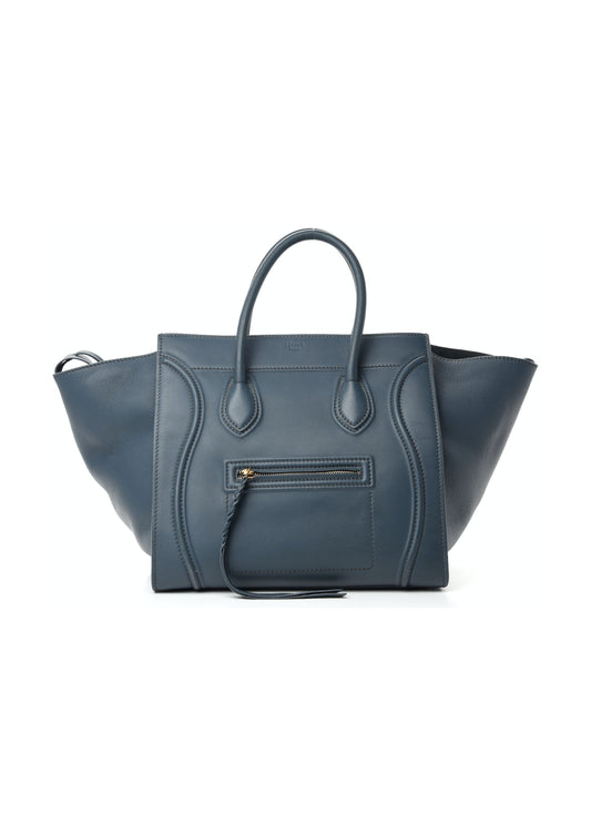 CELINE CALFSKIN PETROL BLUE PHANTOM LUGGAGE
