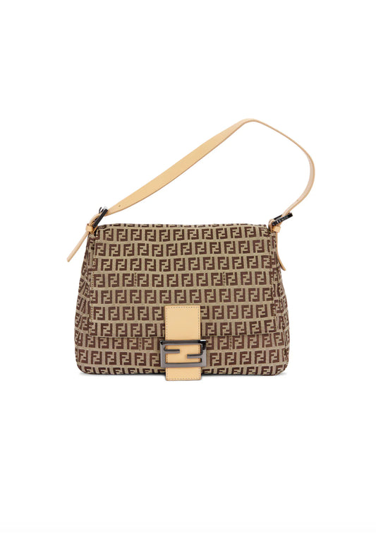 FENDI ZUCCHINO MAMMA BAGUETTE SHOULDER BAG