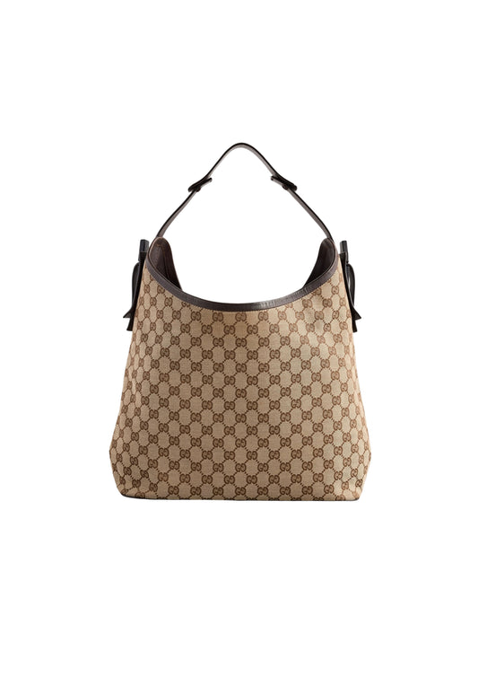 GUCCI MONOGRAM CANVAS HOBO BAG