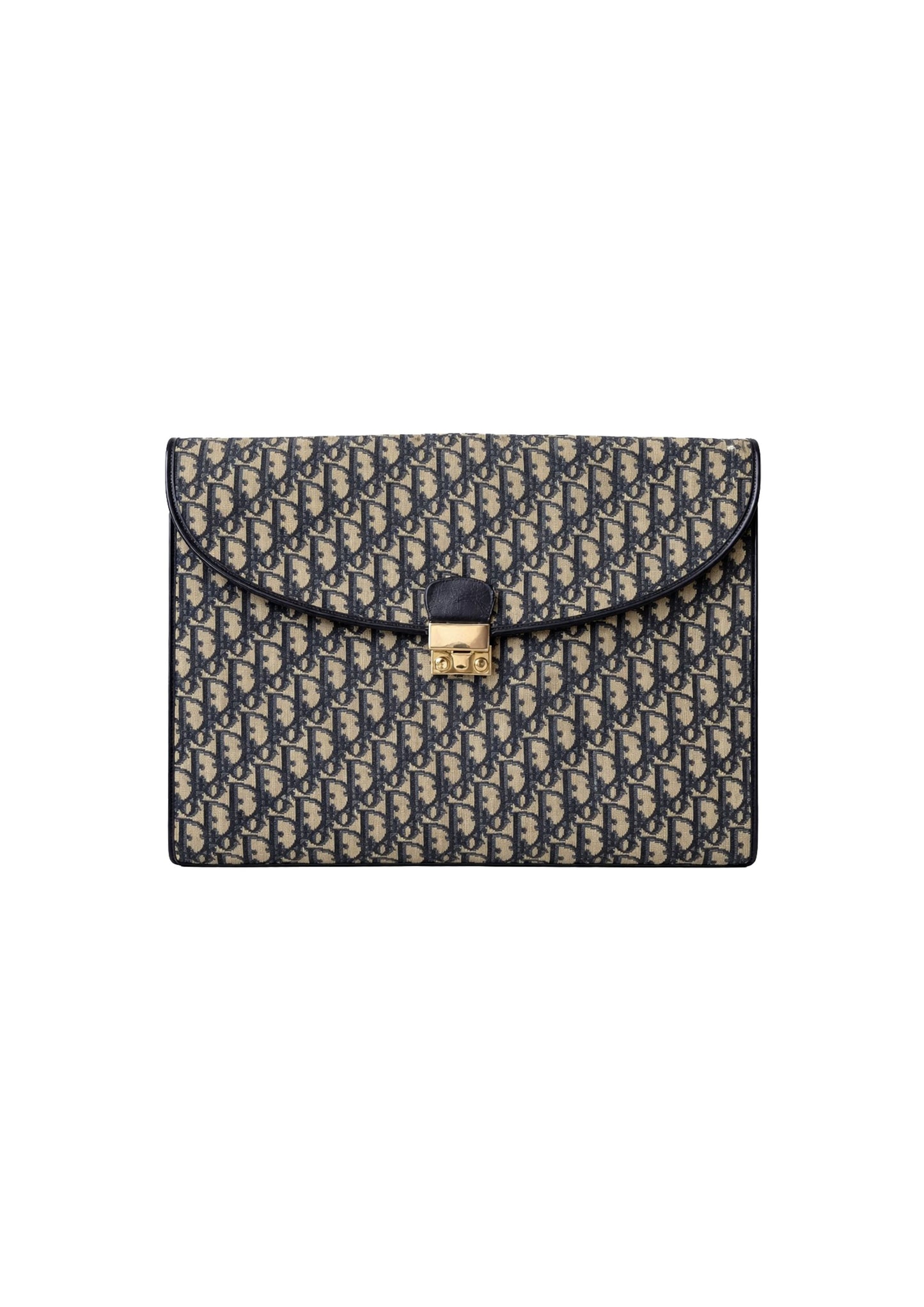 DIOR 30 MONTAIGNE NAVY OBLIQUE JACQUARD CLUTCH