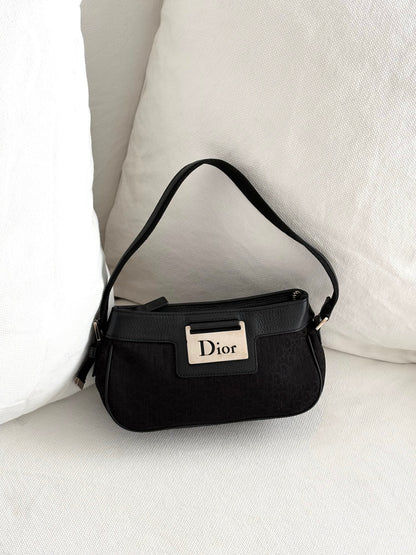 DIOR MONOGRAM CANVAS COLUMBUS SHOULDER BAG
