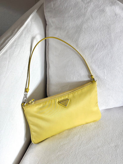RE-NYLON YELLOW VELA SHOULDER BAG