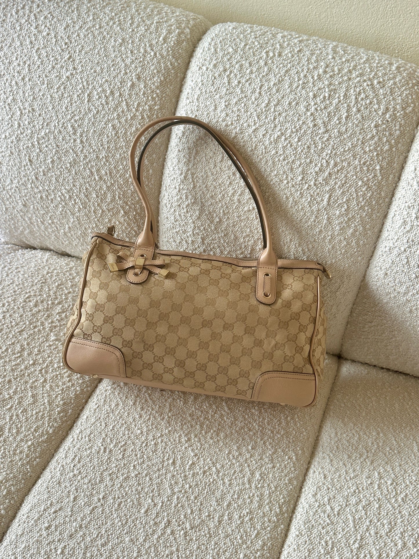 GUCCI PRINCY RIBBON GUCCISSIMA TOTE BAG