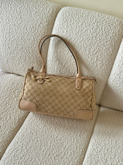GUCCI PRINCY RIBBON GUCCISSIMA TOTE BAG