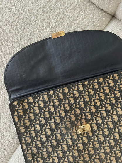 DIOR 30 MONTAIGNE NAVY OBLIQUE JACQUARD CLUTCH