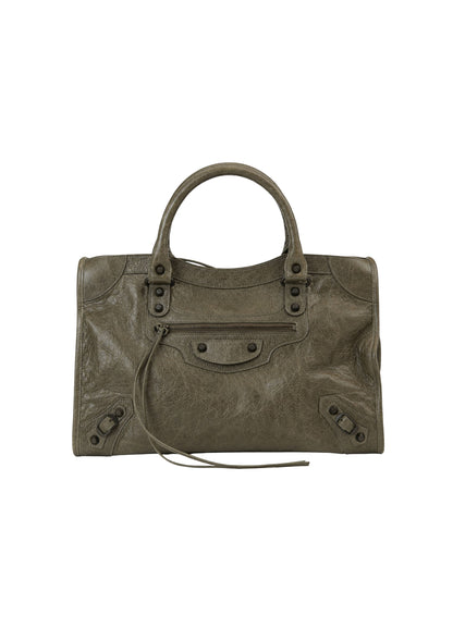 BALENCIAGA KHAKI LE CITY TOTE BAG