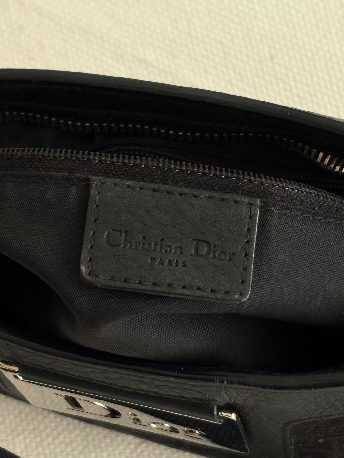 DIOR MONOGRAM CANVAS COLUMBUS SHOULDER BAG