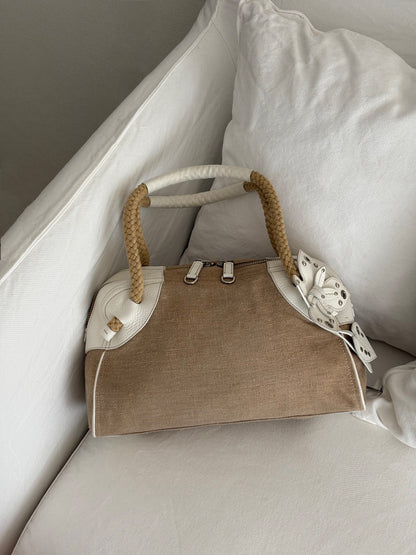 MIU MIU ARCHIVE FLOWER LEATHER SHOULDER BAG