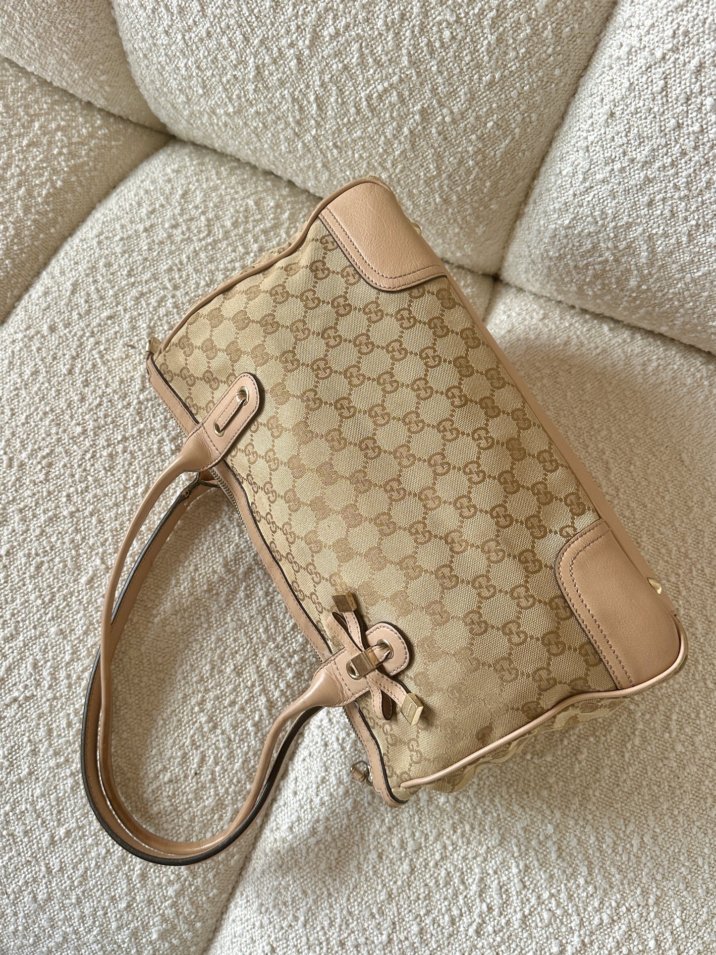 GUCCI PRINCY RIBBON GUCCISSIMA TOTE BAG