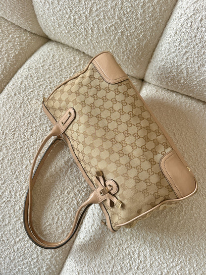GUCCI PRINCY RIBBON GUCCISSIMA TOTE BAG