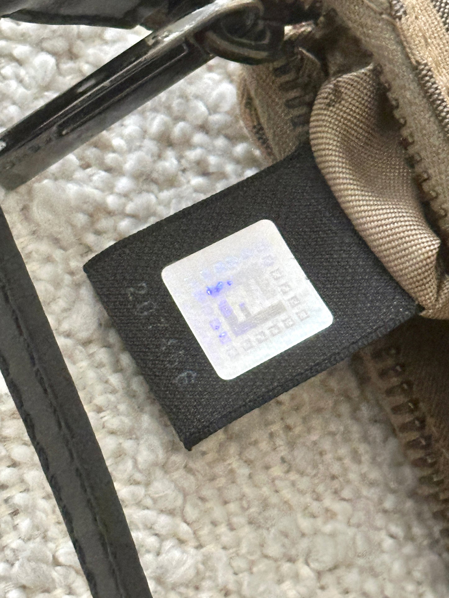 FENDI BEIGE ZUCCA MONOGRAM POCHETTE