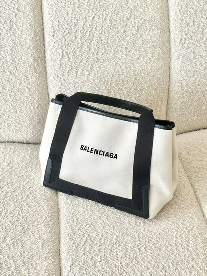 BALENCIAGA CABAS SMALL CANVAS TOTE BAG