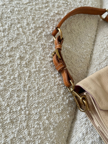 PRADA SOUND LOCK LEATHER SHOULDER BAG