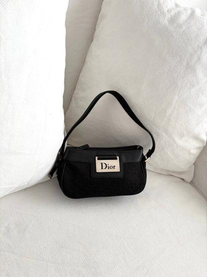 DIOR MONOGRAM CANVAS COLUMBUS SHOULDER BAG