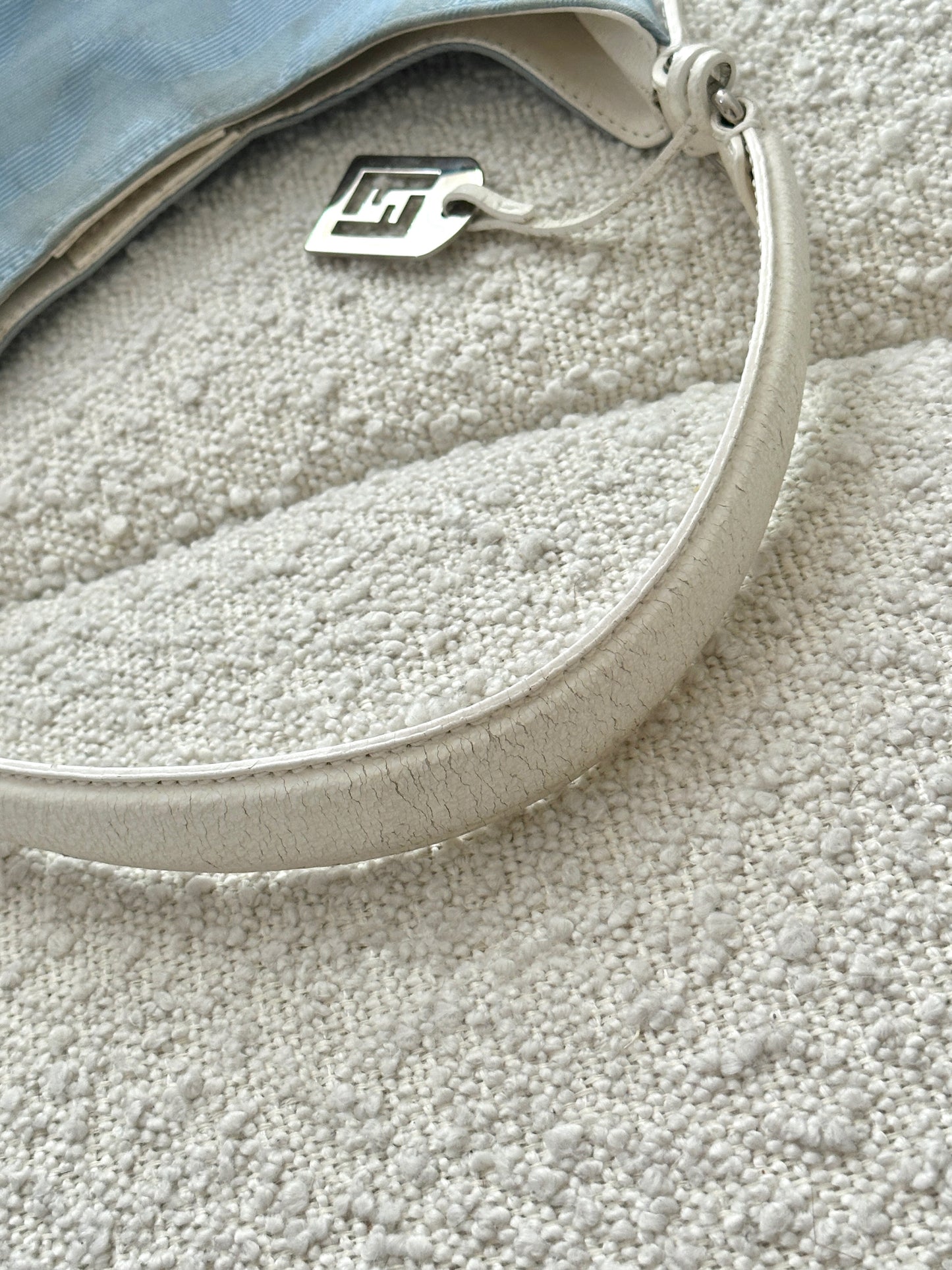 FENDI BABY BLUE OYSTER SHOULDER BAG