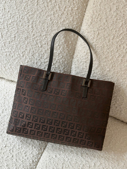 FENDI ZUCCHINO CANVAS MINI TOTE BAG