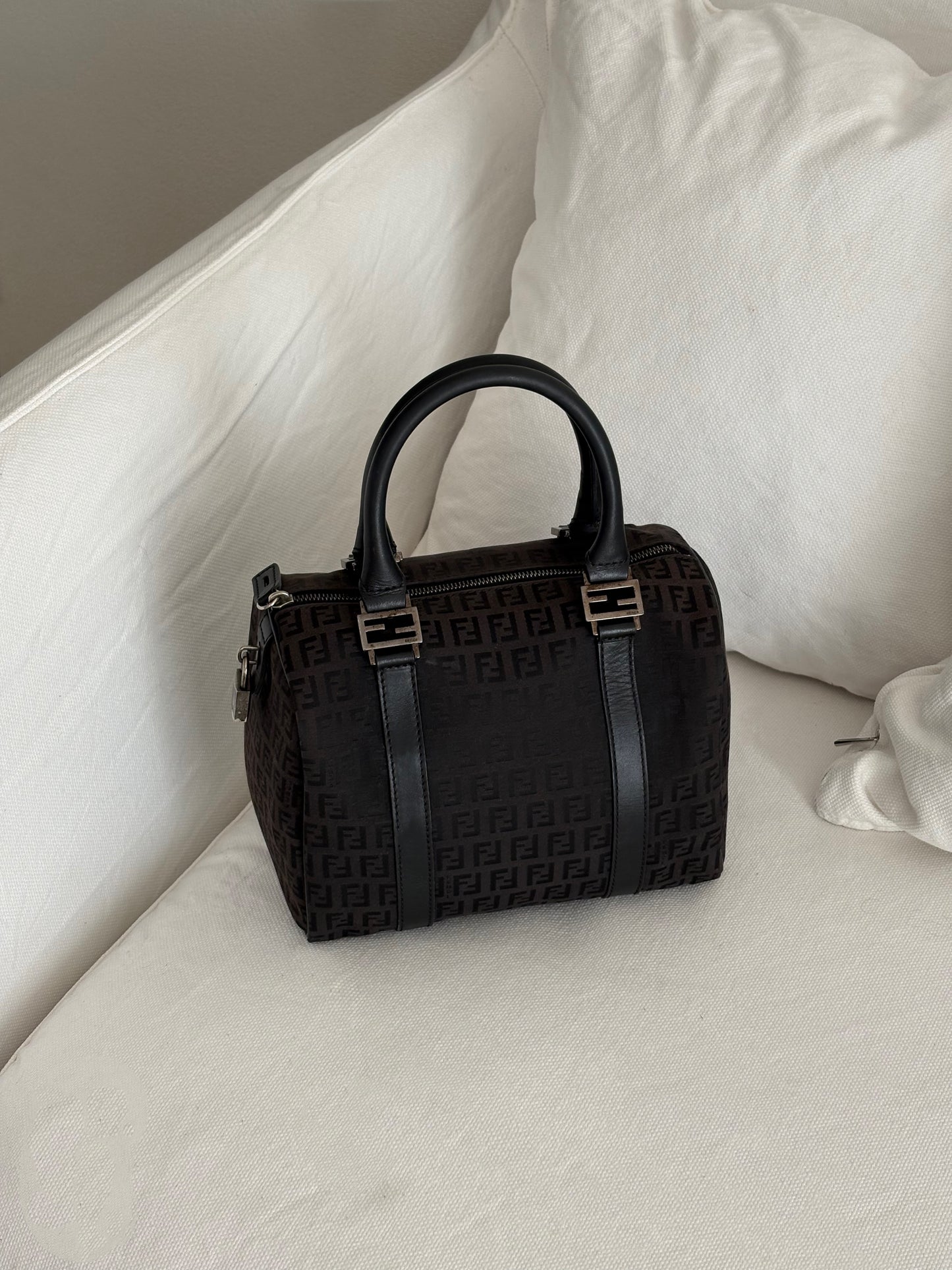 FENDI ZUCCHINO BAULETTO BOWLING BAG