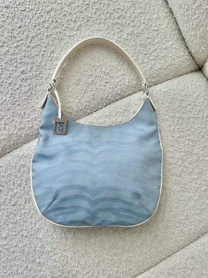 FENDI BABY BLUE OYSTER SHOULDER BAG