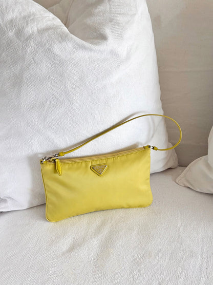 RE-NYLON YELLOW VELA SHOULDER BAG