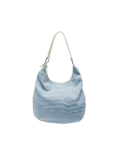 FENDI BABY BLUE OYSTER SHOULDER BAG