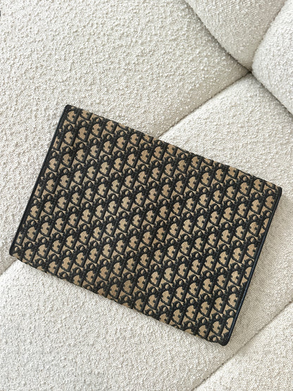 DIOR 30 MONTAIGNE NAVY OBLIQUE JACQUARD CLUTCH