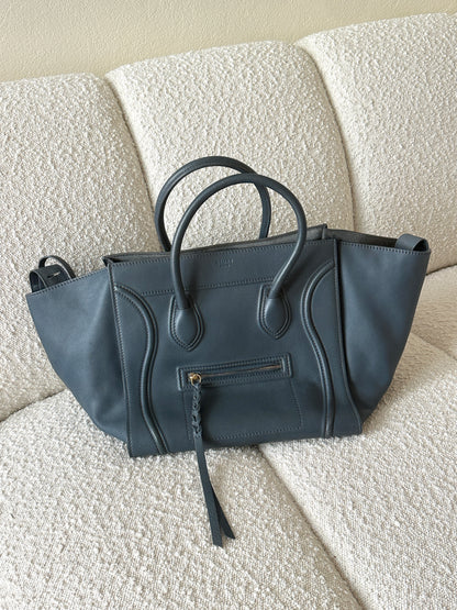 CELINE CALFSKIN PETROL BLUE PHANTOM LUGGAGE