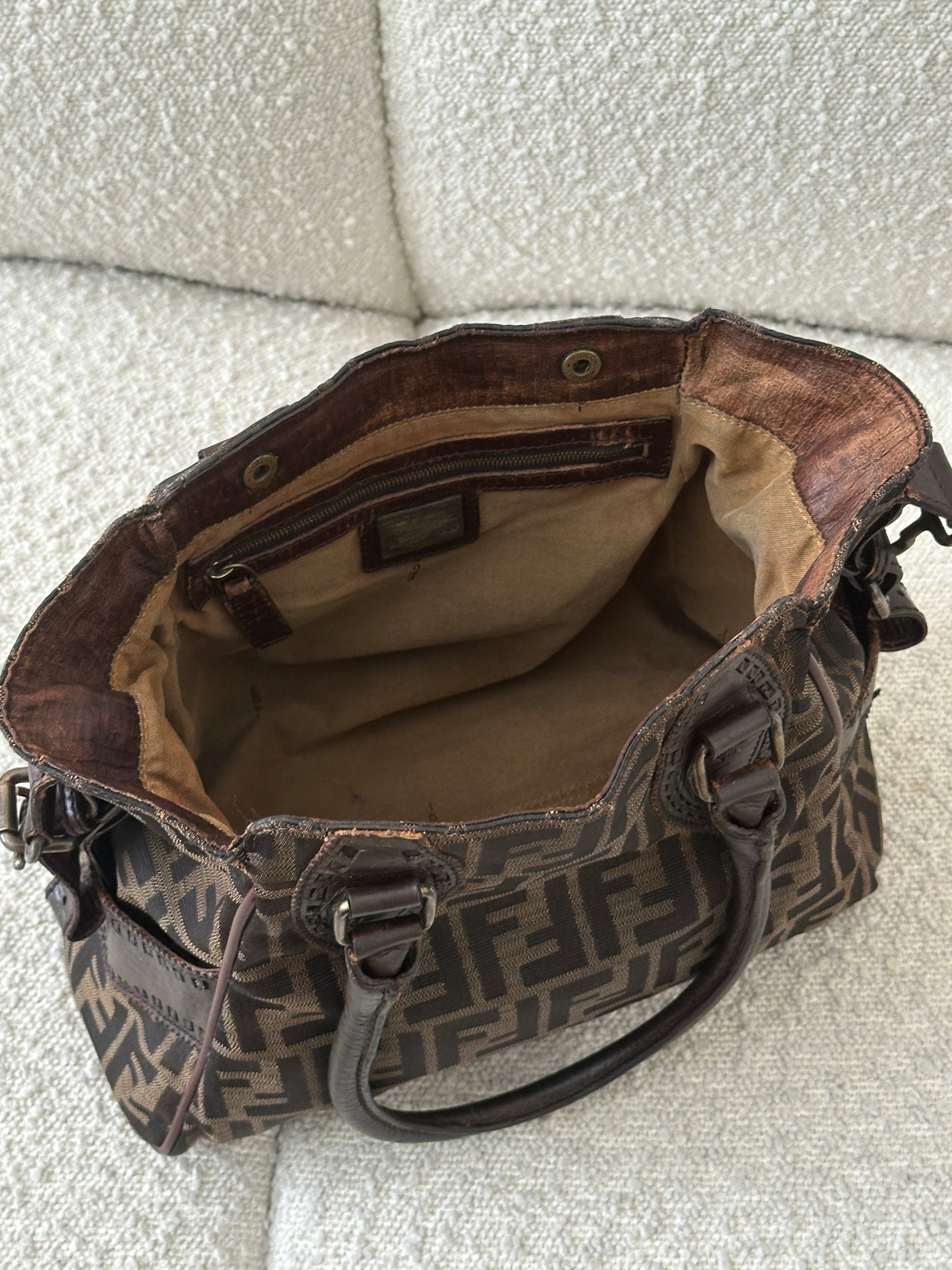 FENDI ETNICO ZUCCA CANVAS TOTE BAG