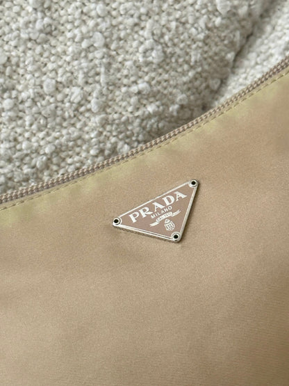 PRADA BEIGE NYLON MINI SHOULDER BAG