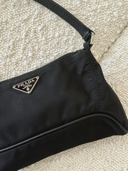 PRADA NYLON MINI CLIP TESSUTO POCHETTE