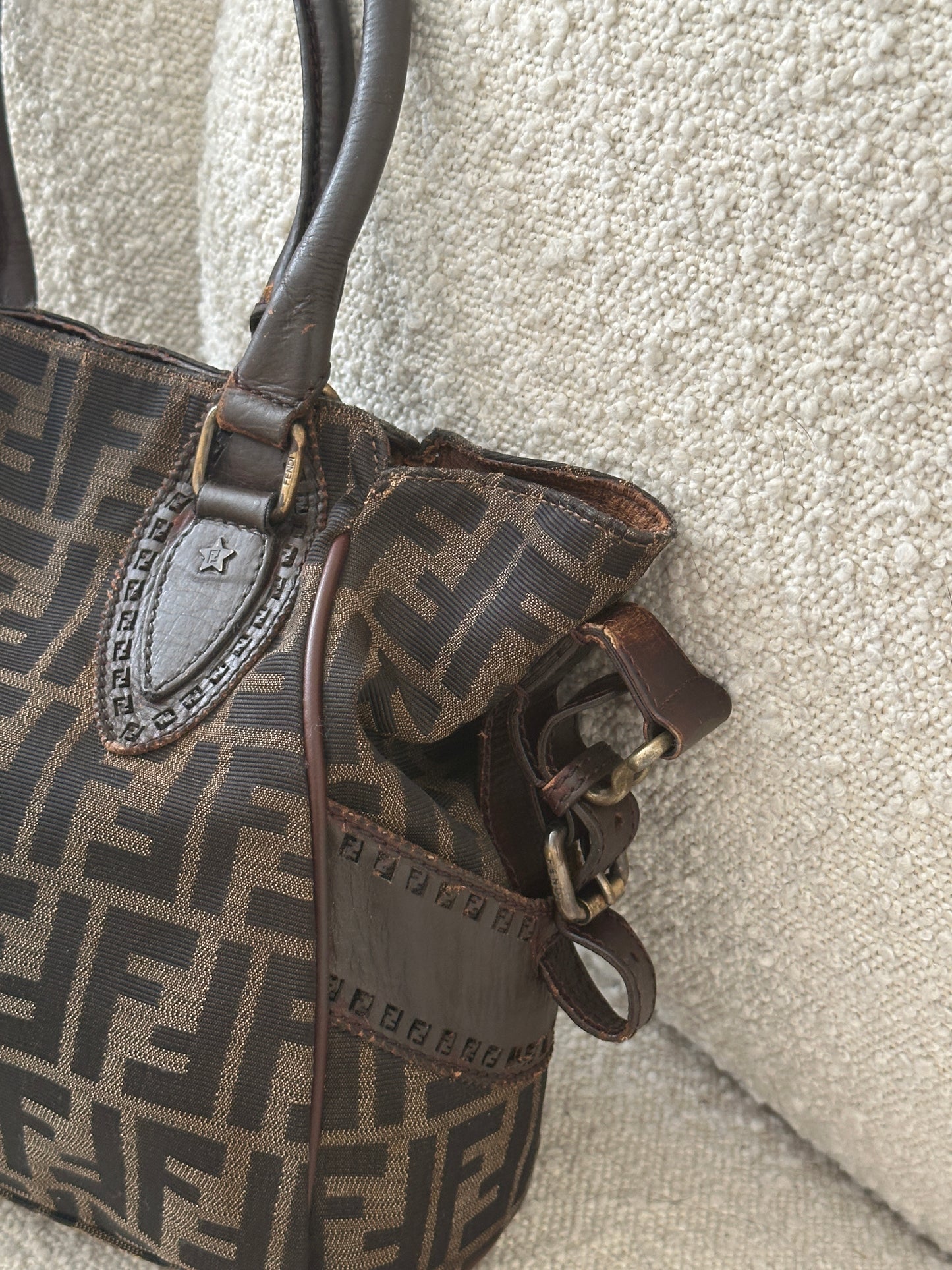 FENDI ETNICO ZUCCA CANVAS TOTE BAG