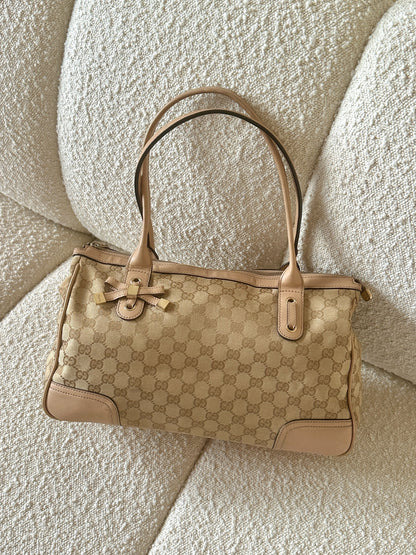 GUCCI PRINCY RIBBON GUCCISSIMA TOTE BAG